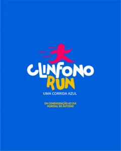 Logo Clinfono Run – Corrida Azul