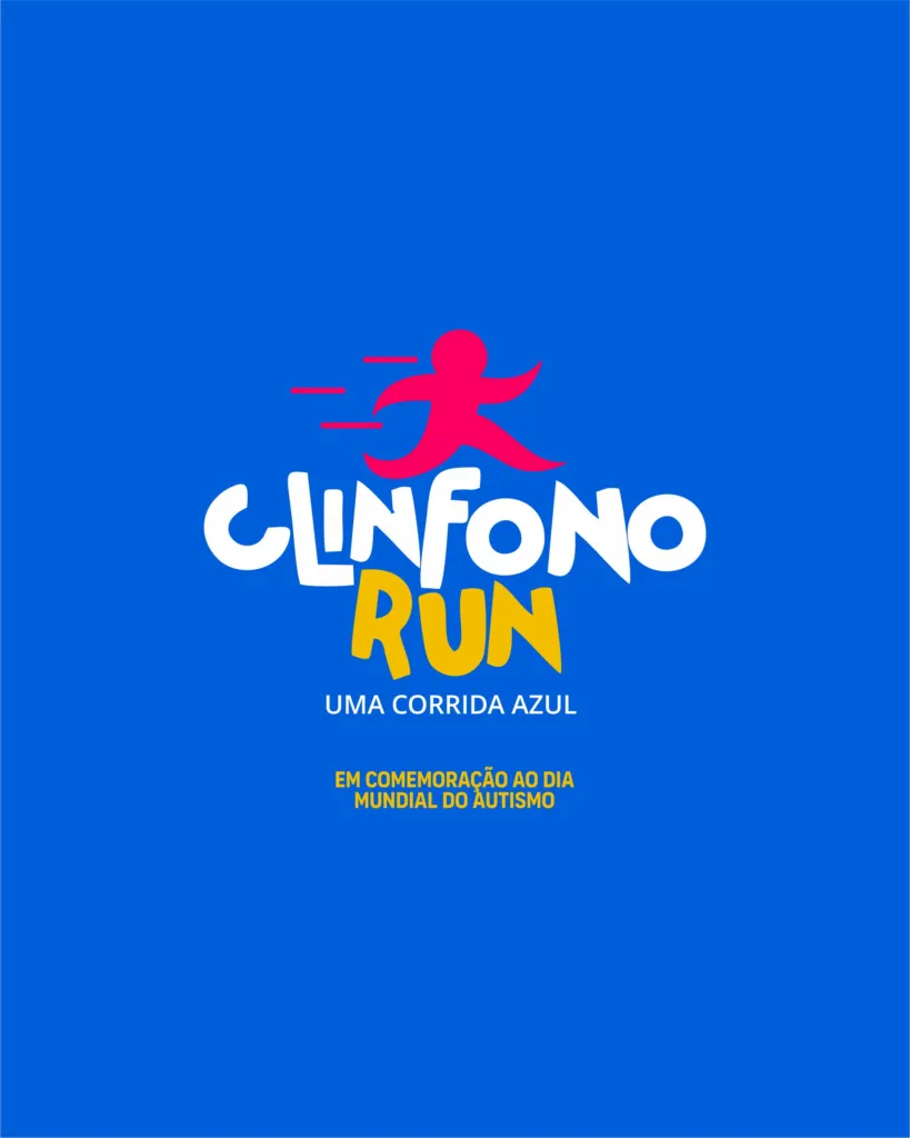 Logo Clinfono Run – Corrida Azul